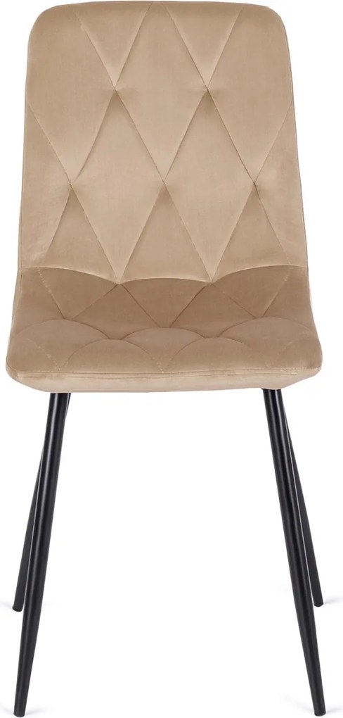 Szék bézs színben, bársony kárpittal ROBIN