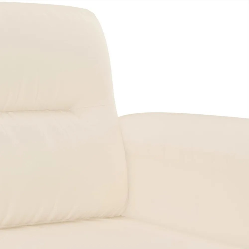 vidaXL kétszemélyes bézs mikroszálas szövetkanapé 120 cm