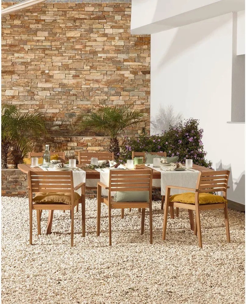 Tömörfa kerti étkezőasztal 100x240 cm Hanzel – Kave Home