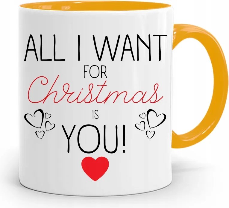 Sárga Karácsonyi Bögre Mikulásra, fényképes nyomtatással