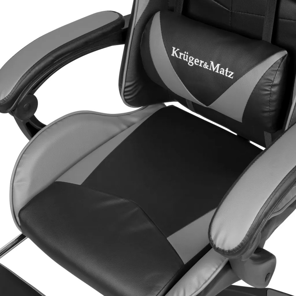 Kruger&Matz Warrior GX-150 fekete-szürke játékszék
