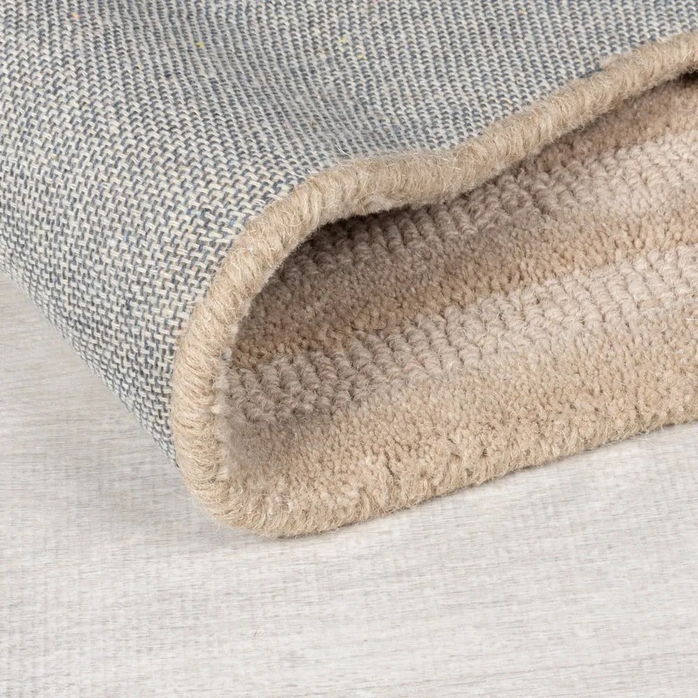 Bézs kézi szövésű gyapjú szőnyeg 160x230 cm Zen Rectangles – Flair Rugs