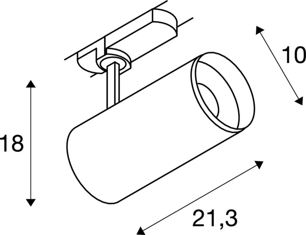 SLV 3~ NUMINOS® DALI L 1004558 Sínreflektor 1x28W/LED 2700K 2440LM