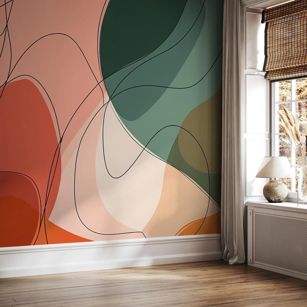 Fotótapéta - Színes absztrakt vonalak (147x102 cm)