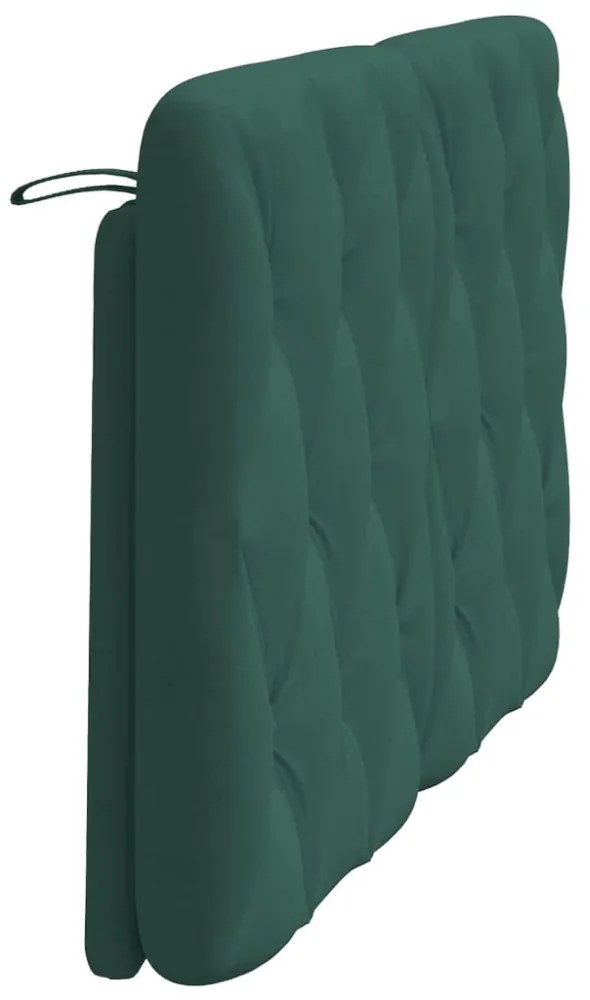 sötétzöld bársony fejtámla párna 140 cm