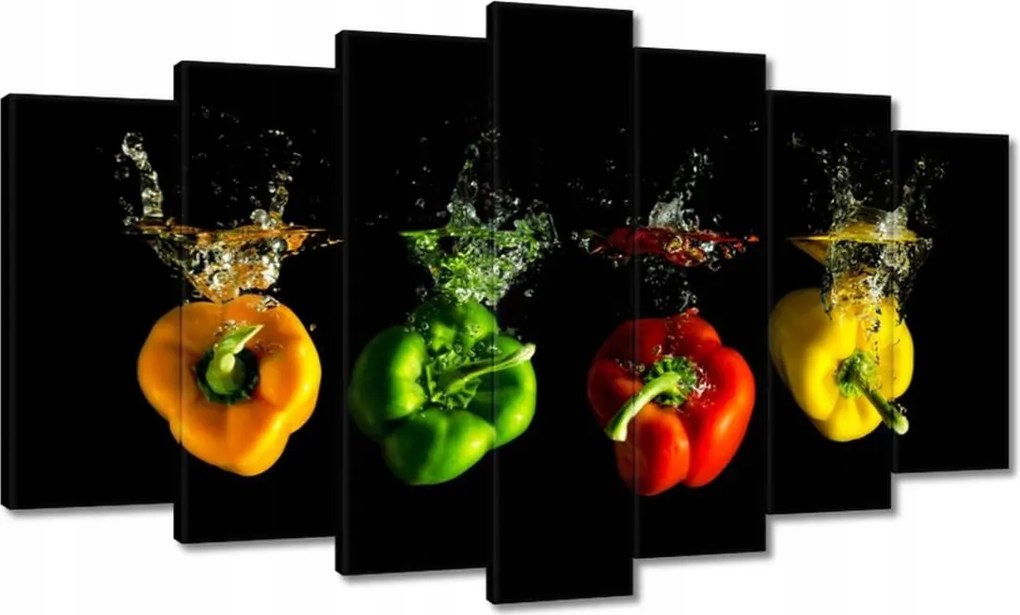 Vászonkép 140x80 Színes paprikák