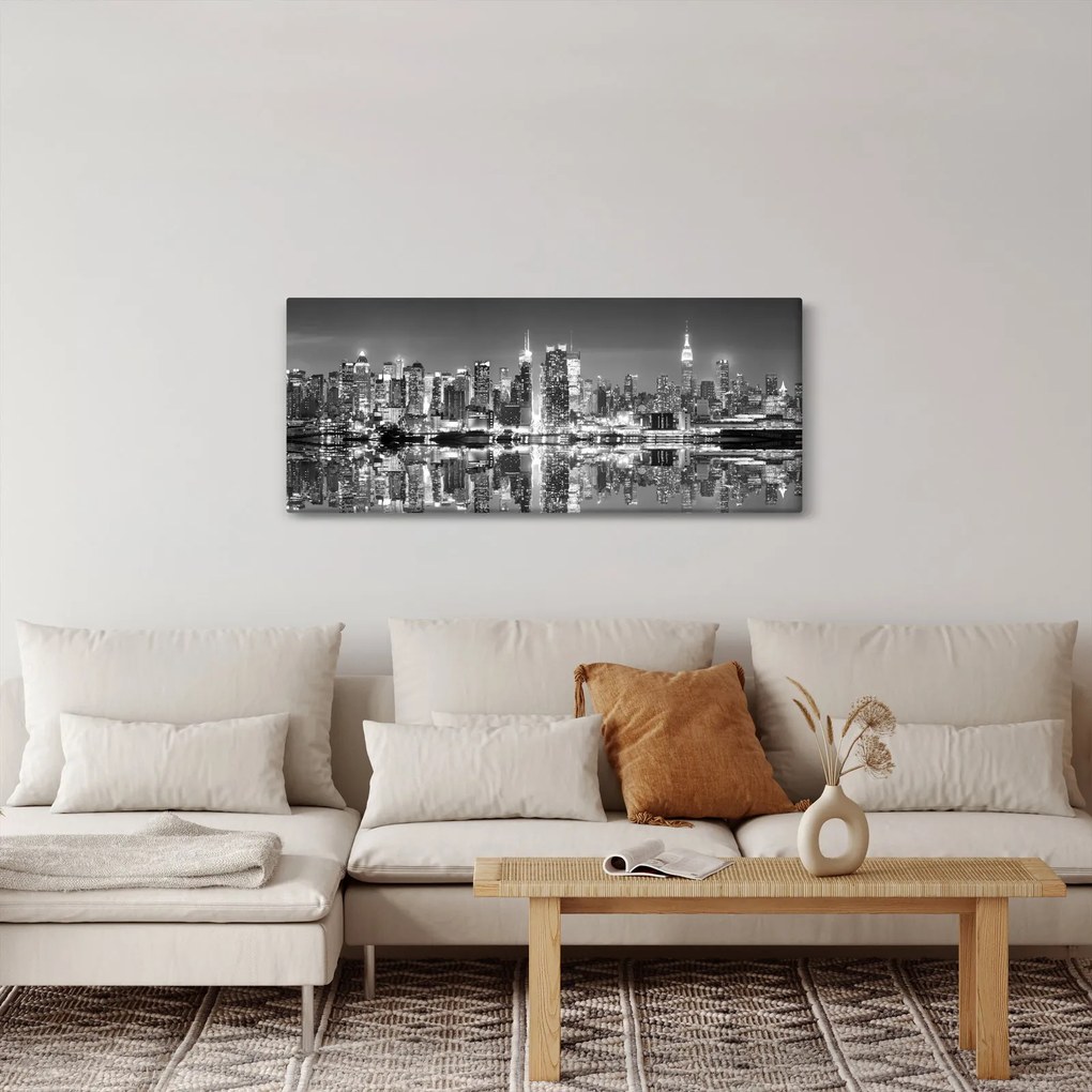 Kép - New York, fekete-fehér (120x50 cm)