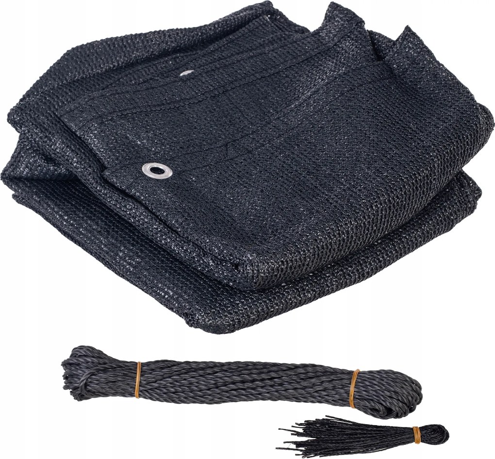 Erkélyvédő Szőnyeg Erkélyre Teraszra Fekete Uv Szemes 90x500 cm