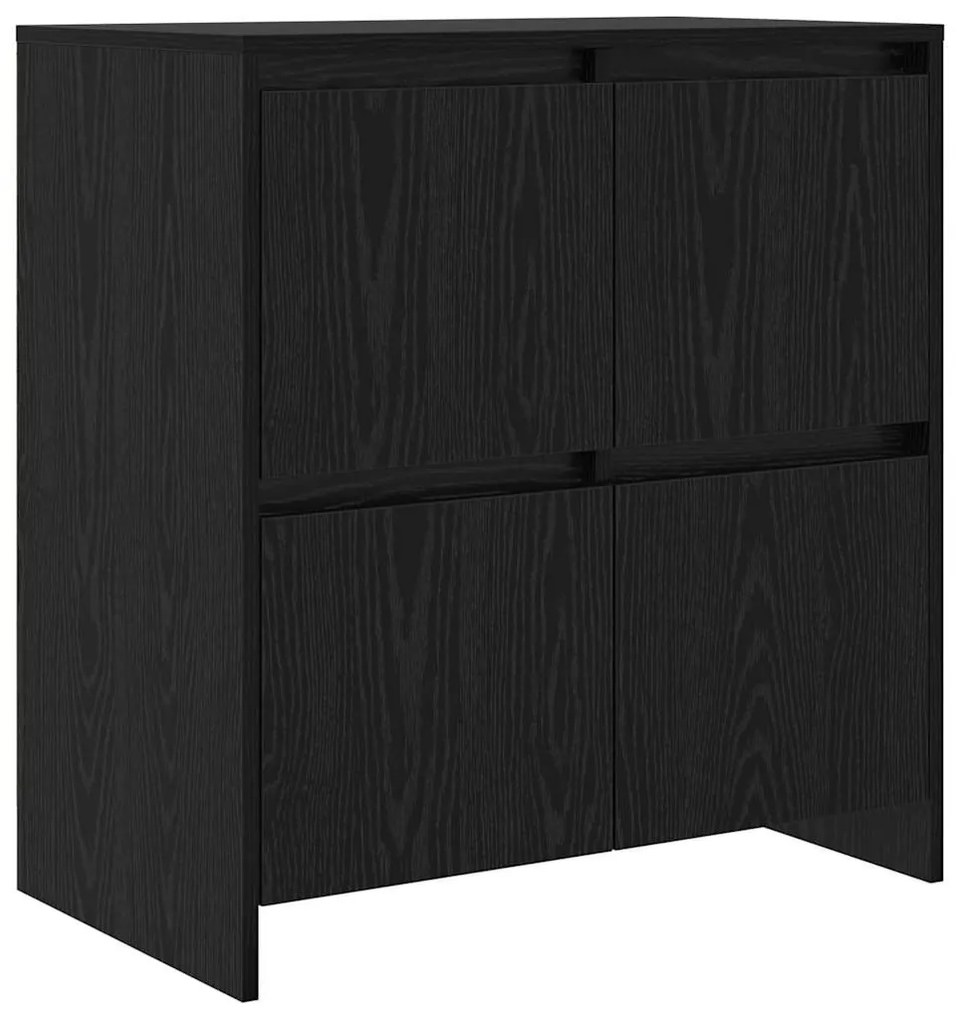 Oldalszekrények 2 pcs Musta tammi 70 x 41 x 75 cm Faanyag