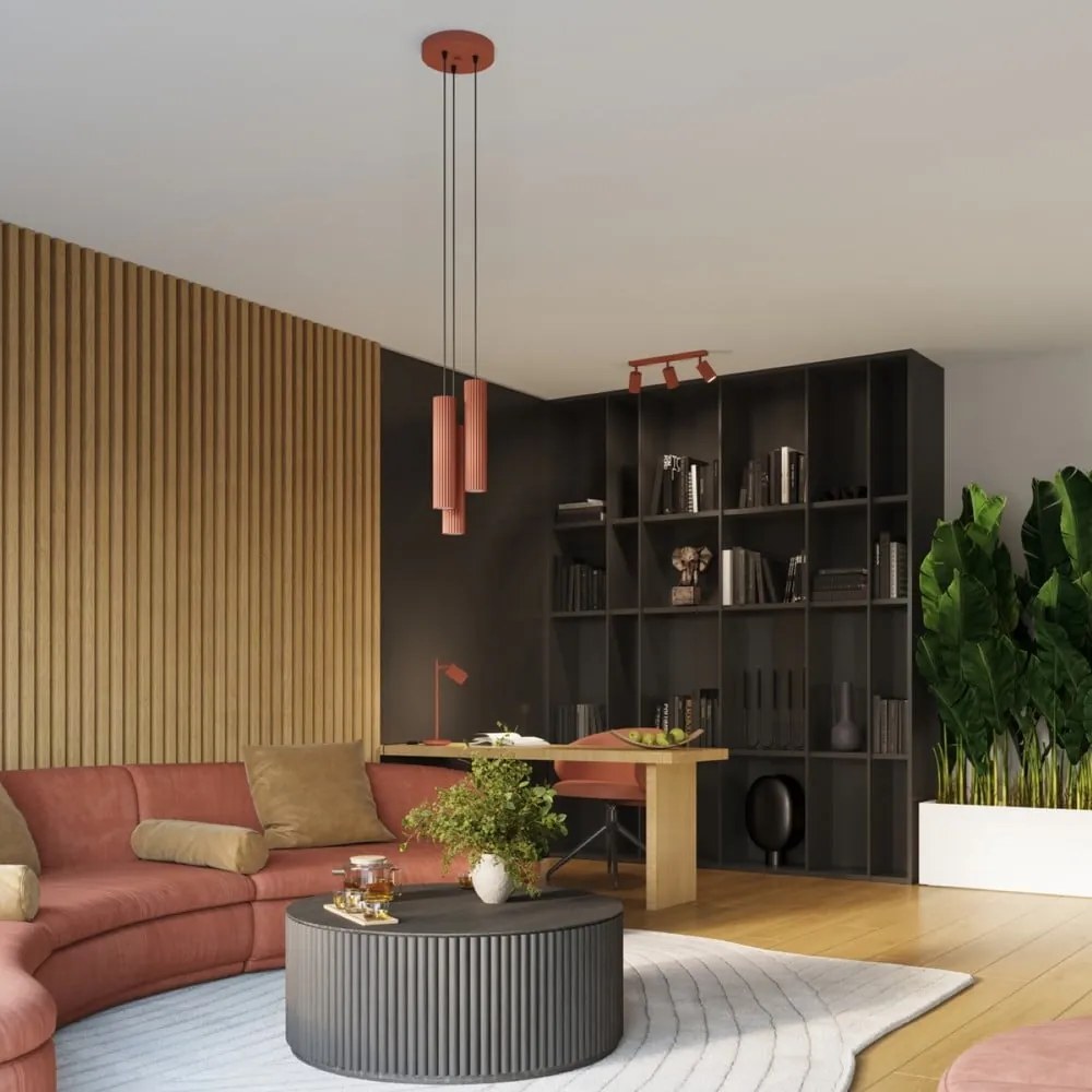 Téglavörös függőlámpa ø 19,5 cm Gleam – Sollux