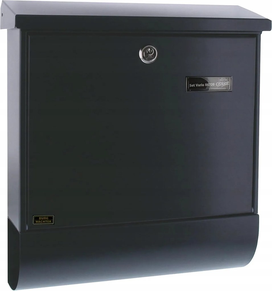 Postaláda újságtartóval Burg Wächter szürke