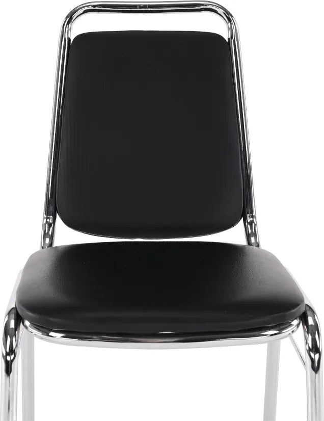 Szék tárgyalóterembe, fekete textilbőr, ZEKI