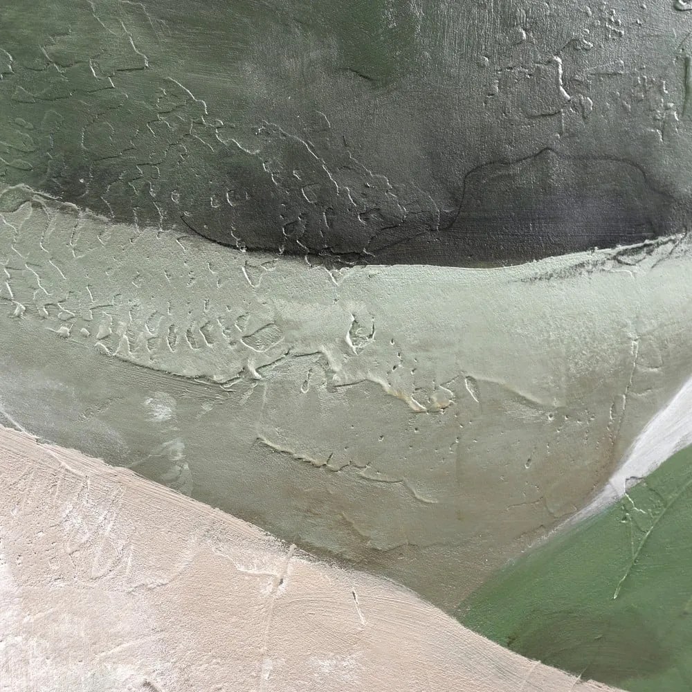 Kézzel festett kép 90x120 cm Green Field – Malerifabrikken