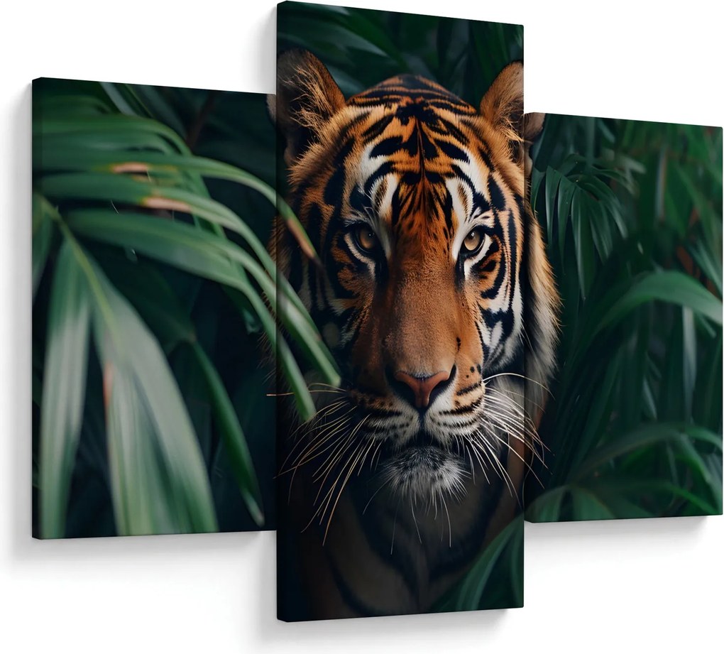 Kép - Egy tigris portréja a dzsungelben (90x60 cm)