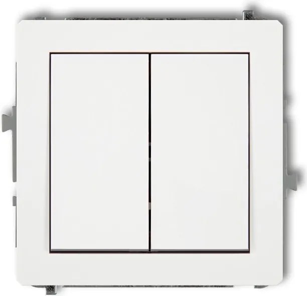 Fehér, dupla váltókapcsoló DWP-44.1 Deco