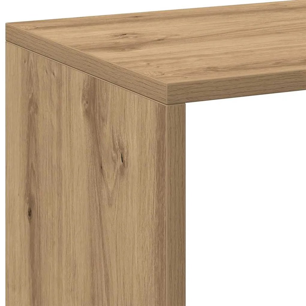 kézműves tölgy szerelt fa elválasztó könyvespolc 67x25x161,5 cm