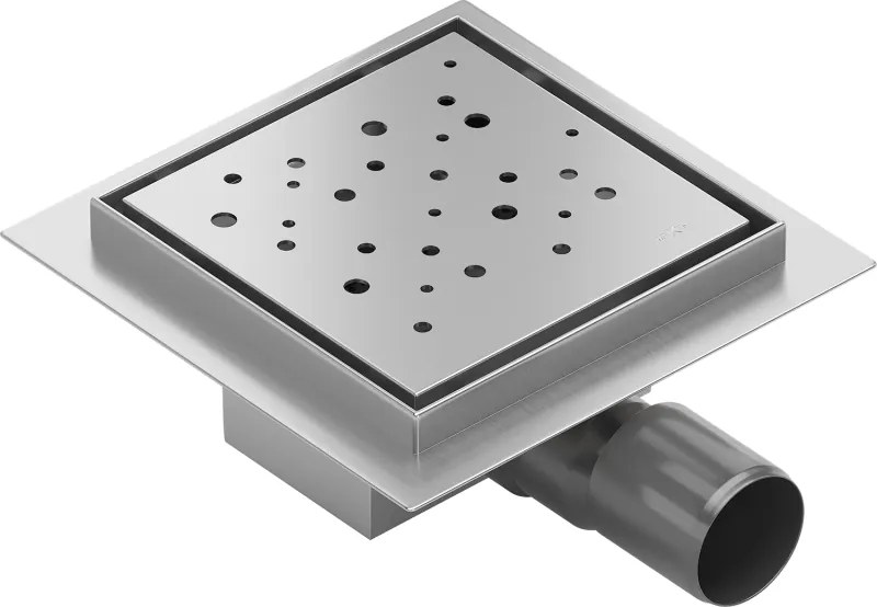 Mexen Flat-Q M12 padlószint alatti négyzet alakú lefolyó 15 x 15 cm, inox - 1010415