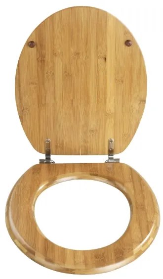 WENKO 144726100 - WC-ülőke BAMBOO 34x41 cm barna/ezüst