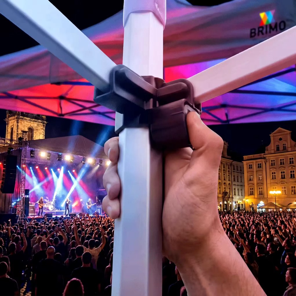 Összecsukható pavilon sátor 6x3 m ALU falak nélkül - alumínium váz, vízálló - falak nélkül - Fekete