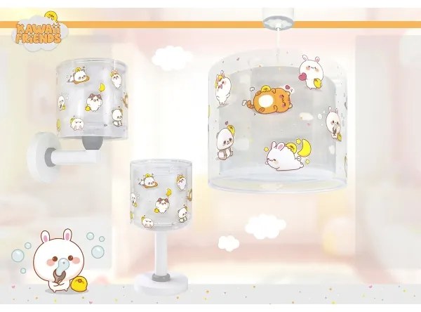 Dalber 41761E - KAWAII FRIENDS LED gyereklámpa 1xG4/4W/230V szürke