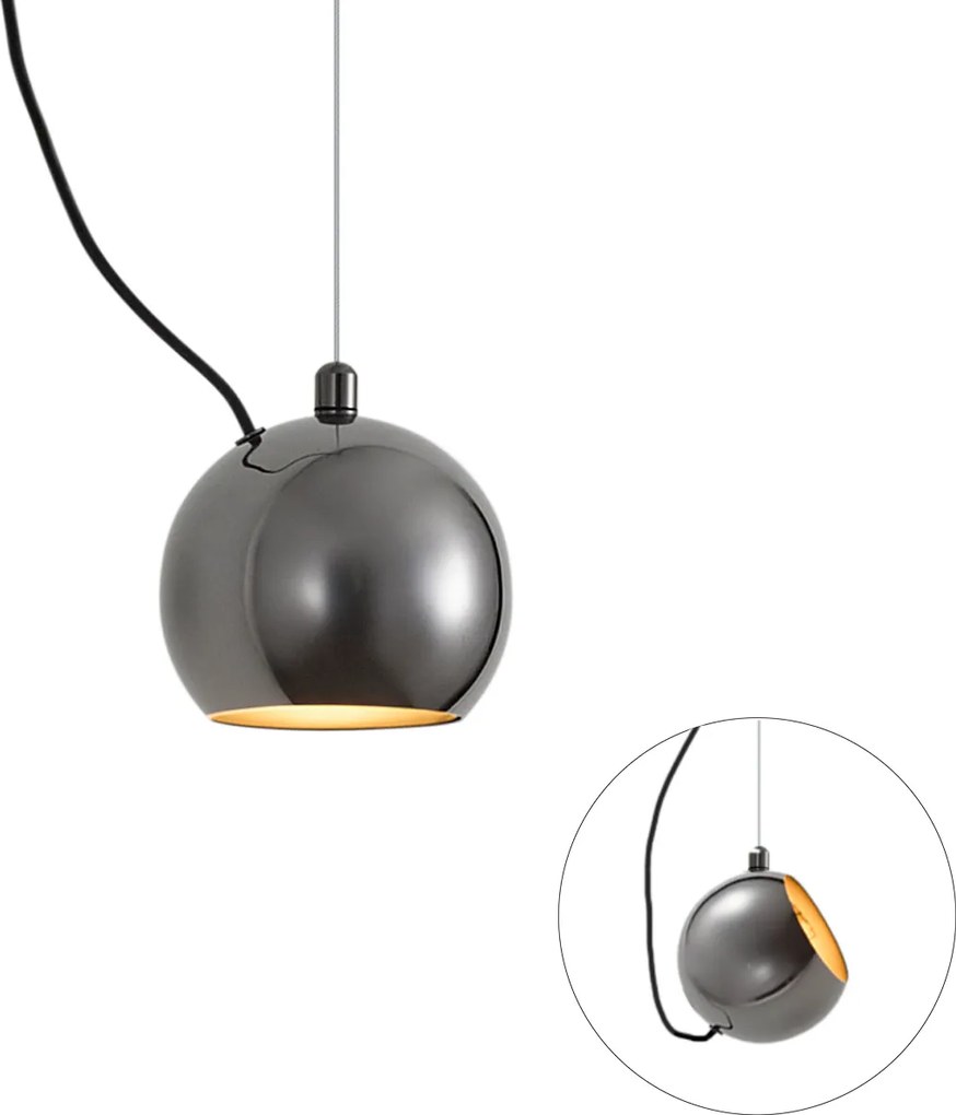 Design függőlámpa sötét króm 1 fázisú sínrendszerhez - Slimline Sara