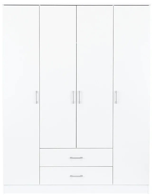 Miami gardróbszekrény 160x205 cm fehér-fehér