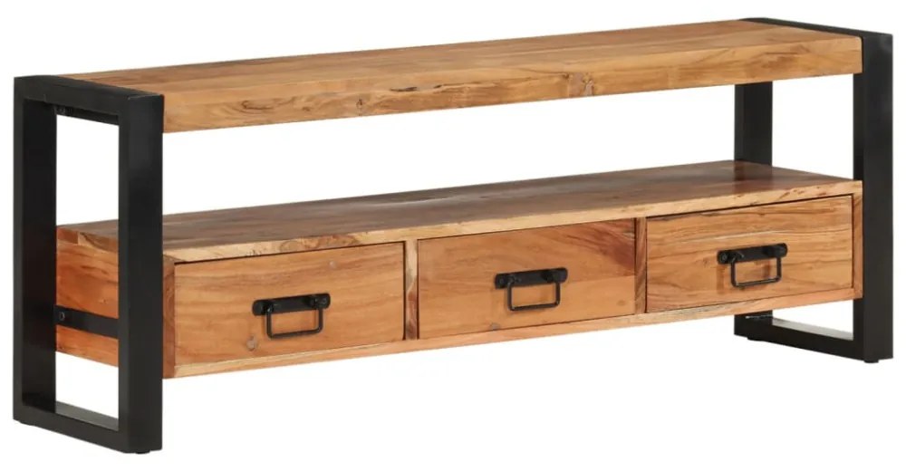tömör akácfa TV-szekrény 120 x 30 x 45 cm