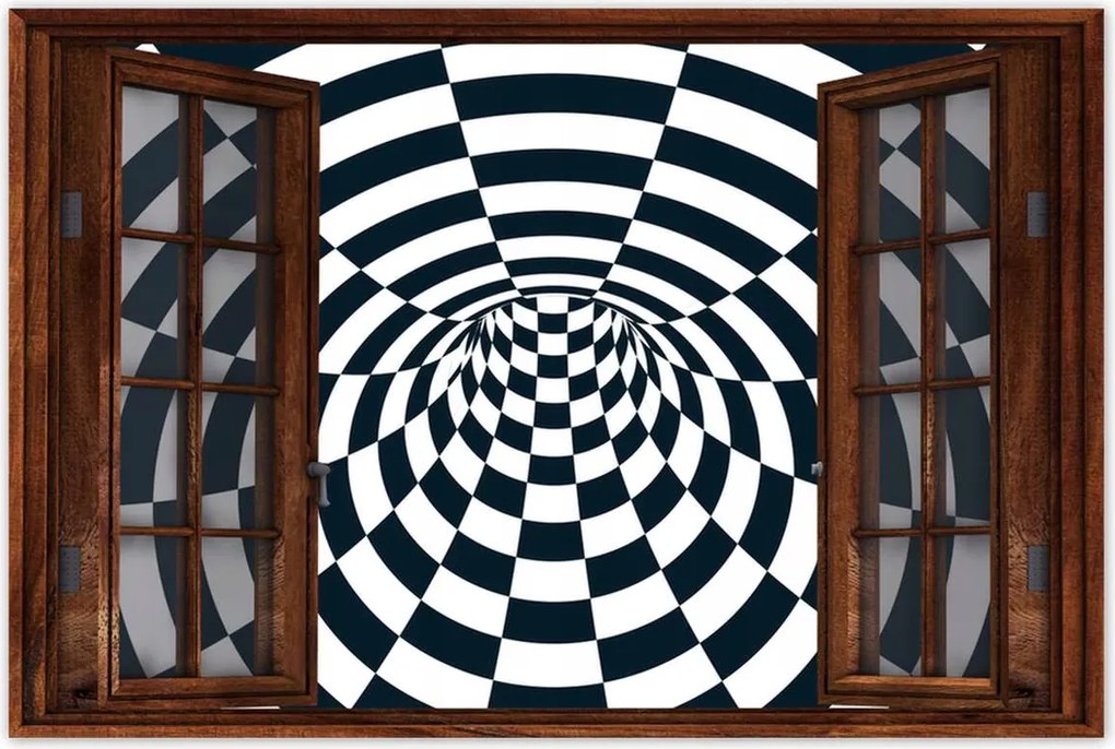 Poszterek 90x60 Absztrakt fekete-fehér