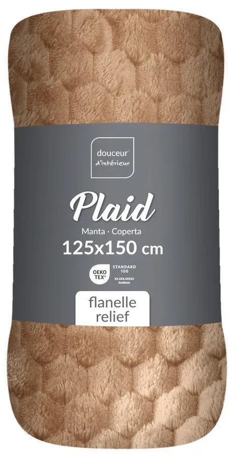 Barna mikroflanel takaró 125x150 cm Mini Frosty – douceur d'intérieur