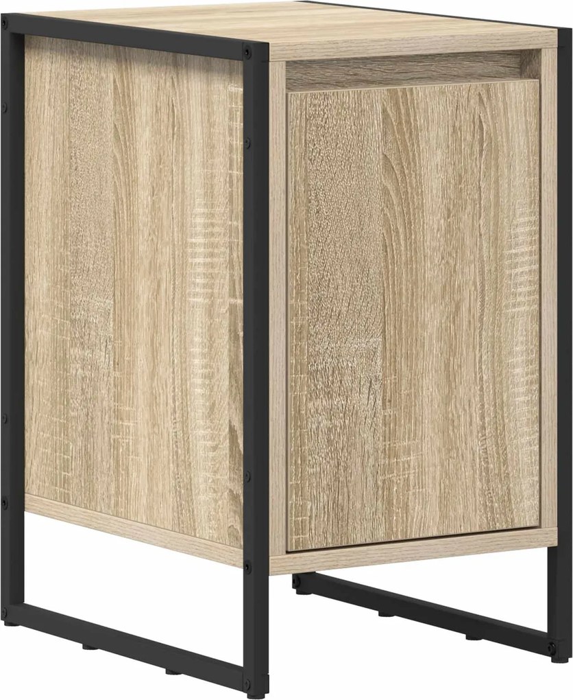 vidaXL Éjjeli asztal Sonoma 39,5 x 30 x 50 cm Faanyag
