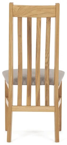 Natúr Tömörfa Étkezőszék, Bézs Üléssel. C-2100 CRM2