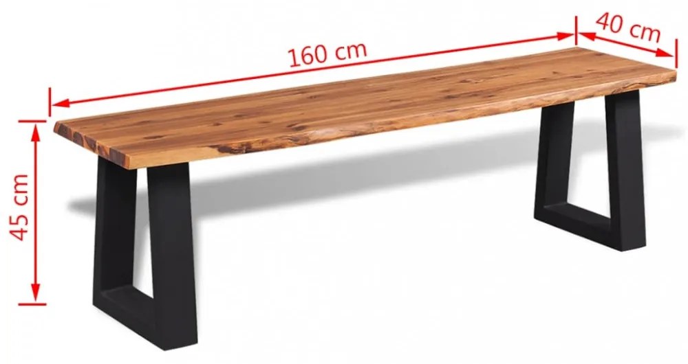tömör akácfa pad 160 cm