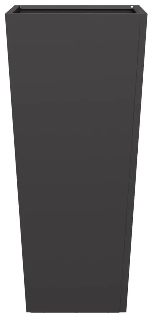 vidaXL 2 db fekete acél kerti növénytartó 35 x 35 x 75 cm