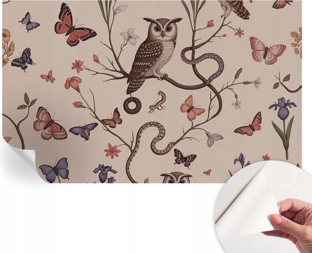 Dekoratív öntapadós fotótapéta Hálószobába Bagoly természet 416x254 cm