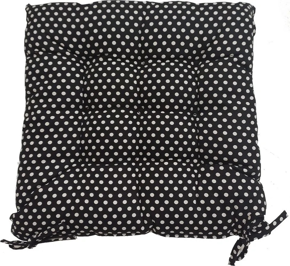 Ülőpárna ERLA BLACK 45x45 cm