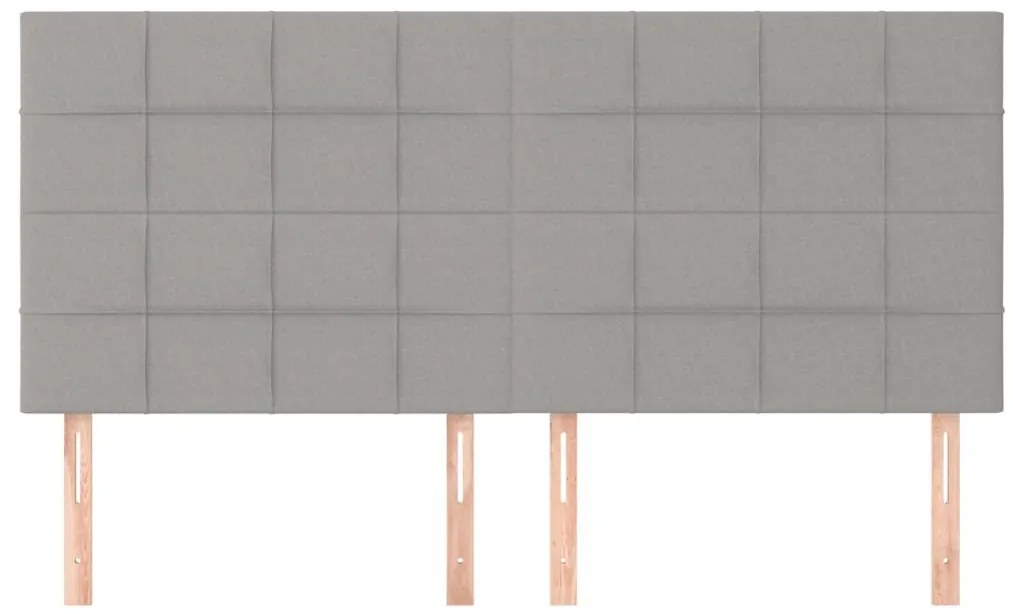 4 db világosszürke szövet fejtámla 90x5x78/88 cm