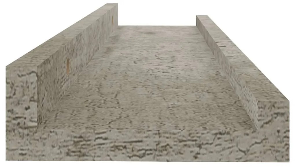 2 db betonszürke fali polc 40 x 9 x 3 cm