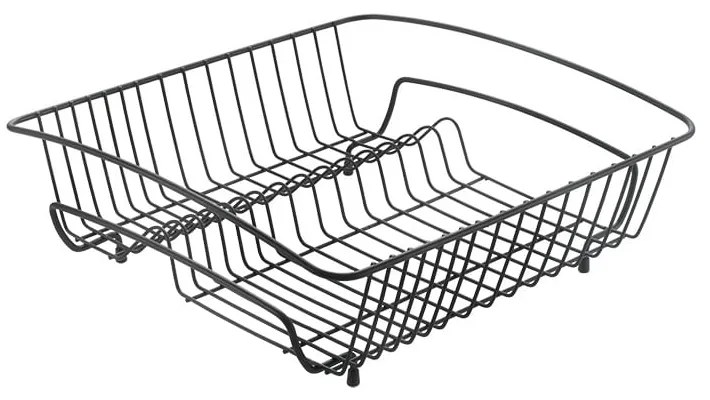 Square Lava fekete rozsdamentes acél edénycsepegtető - Metaltex