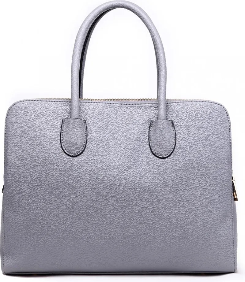 Szürke nagyméretű shopper táska medállal „Avery”