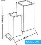 UNIVERSO Gipsz fali lámpa 3xG9 170x100x240mm IP20 fehér