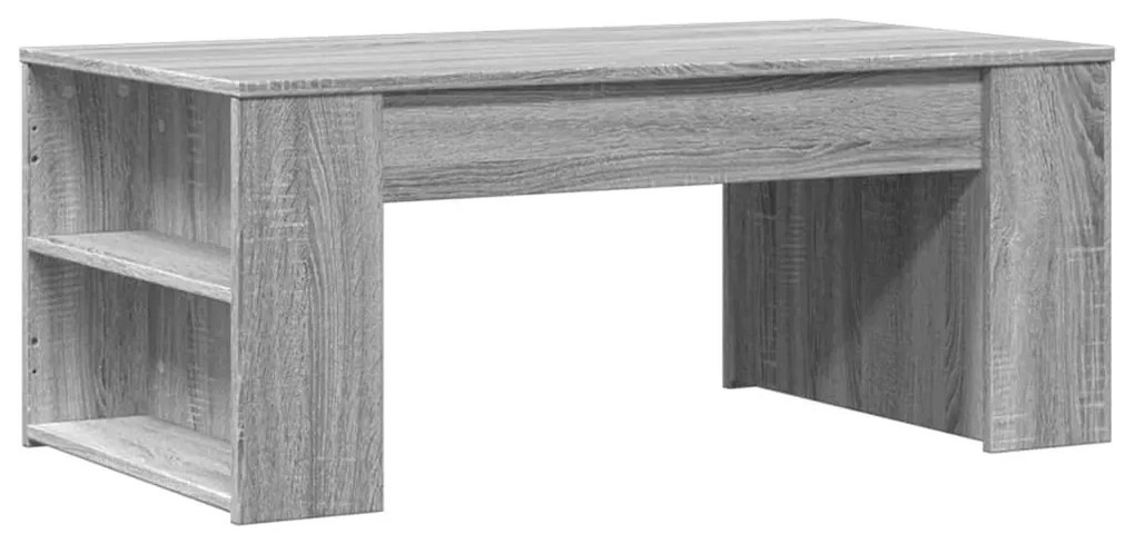 szürke sonoma színű szerelt fa dohányzóasztal 102 x 55 x 42 cm