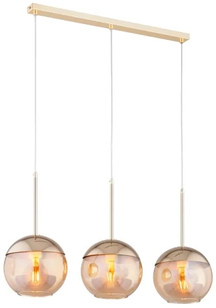 Csillár zsinóron VOLDA 3xE27/60W/230V sárgaréz