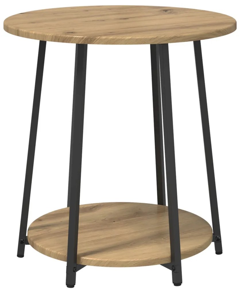 Kisasztal készlet polcokkal 2 pcs Artisan tölgy és fekete