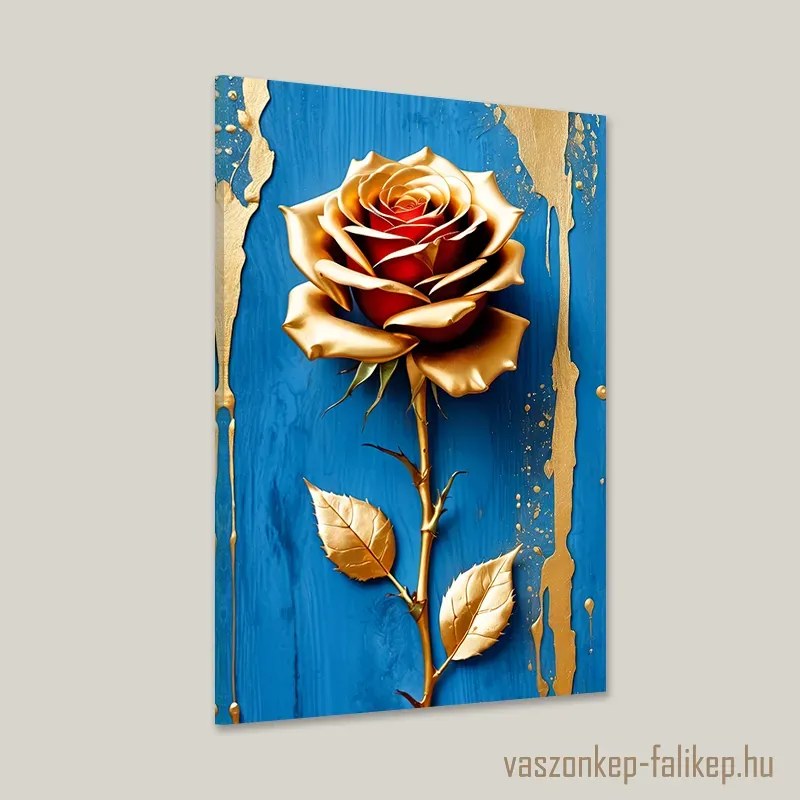 Arany rózsa – elegáns prémium falikép otthonra 40x60cm