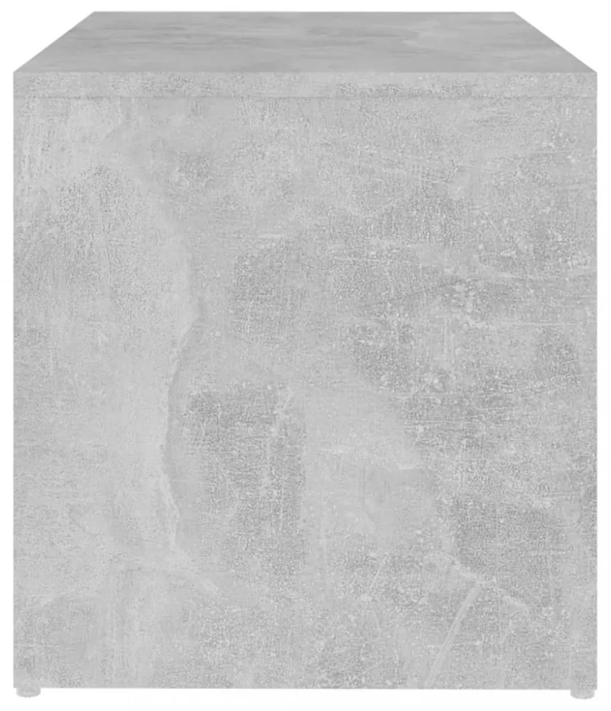 betonszürke szerelt fa kisasztal 59 x 36 x 38 cm