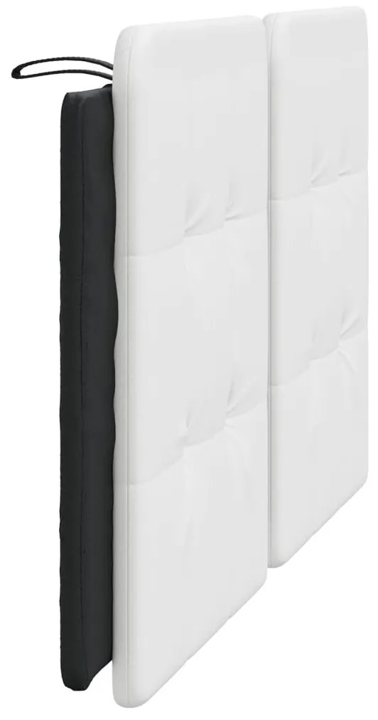 fehér és fekete műbőr fejtámla párna Zadar 160 cm