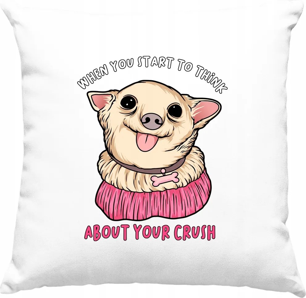 Párna Szerelmes Kutya Humor Fehér