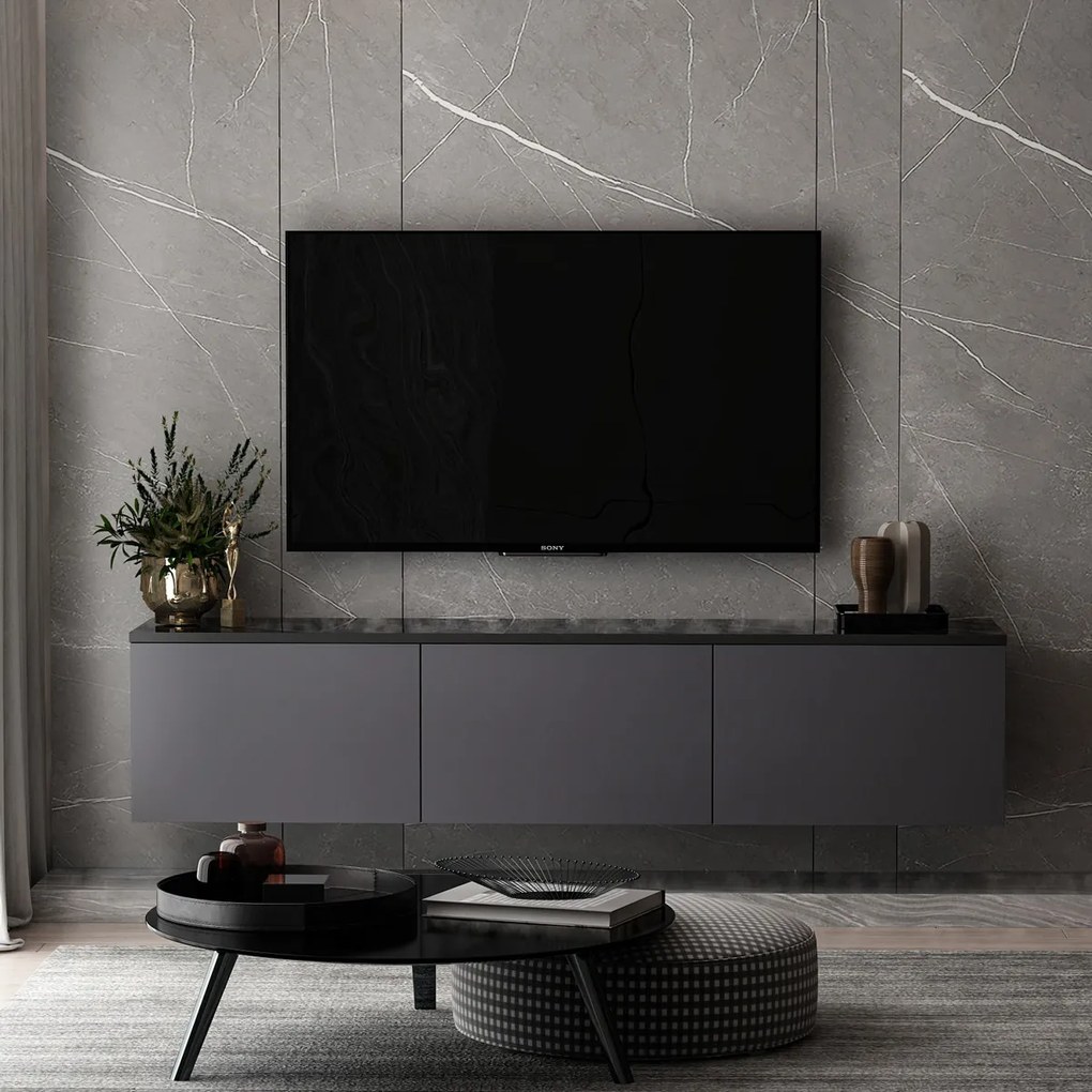 TV asztal Neon Antracit