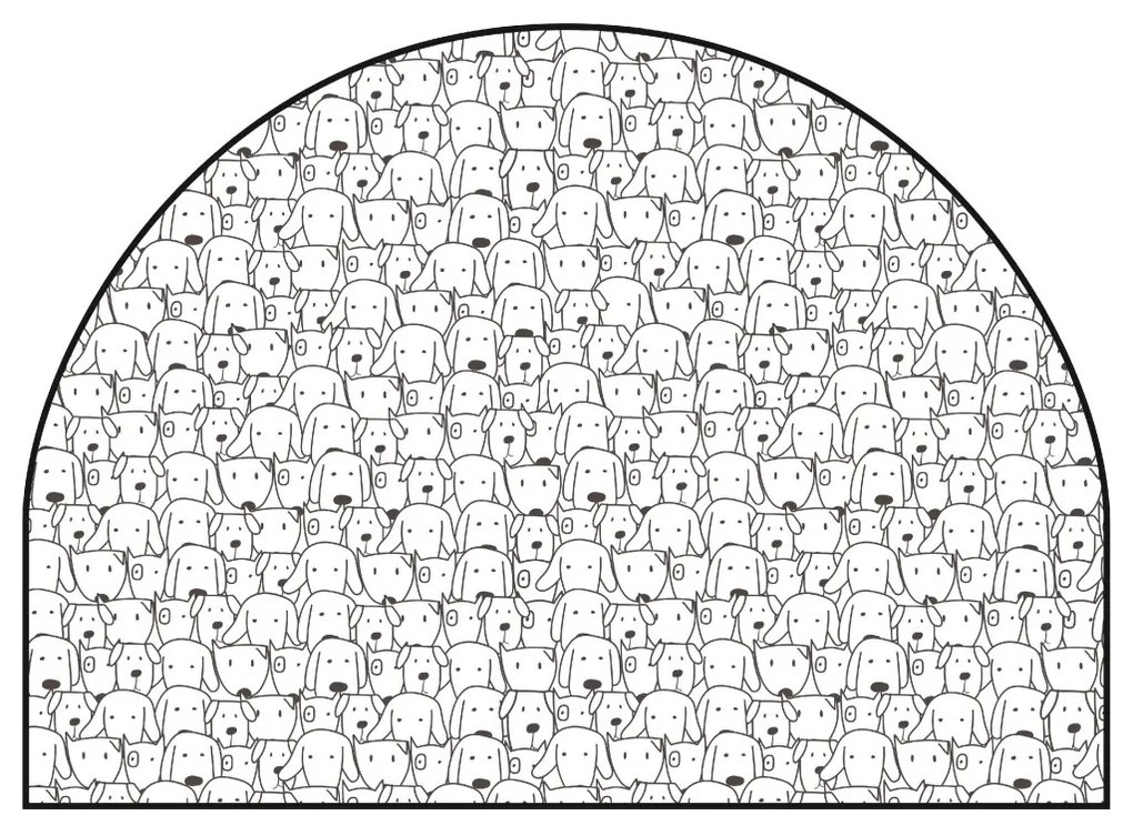 PIPPER. Védő textil falmatrica – Ív – Kutyák Méret: 120x96cm, Indíték: névvel