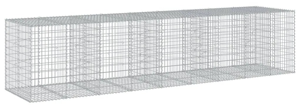 horganyzott vas gabion kosár fedéllel 450 x 100 x 100 cm